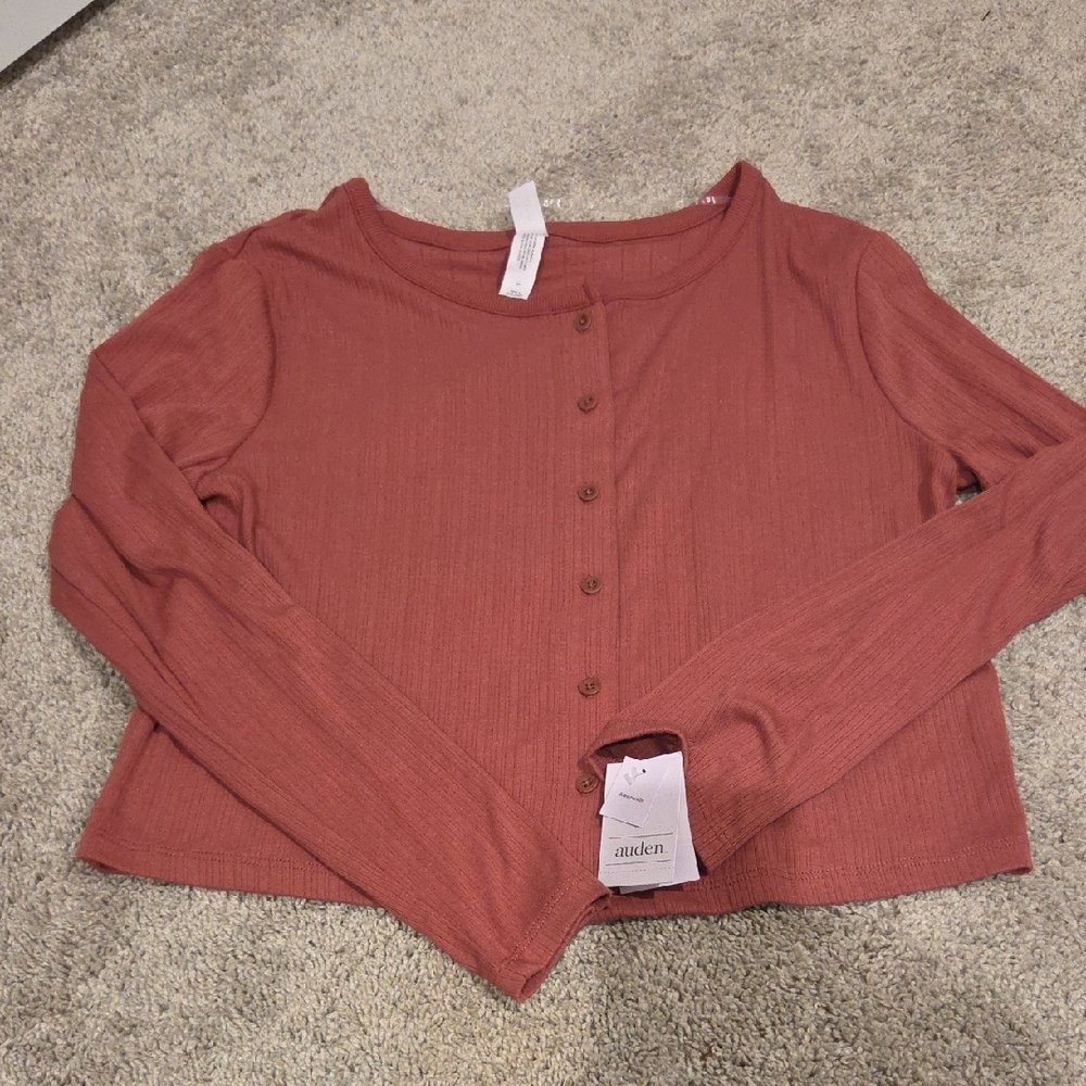 Auden Women's Terracotta Button-Down Shirt
